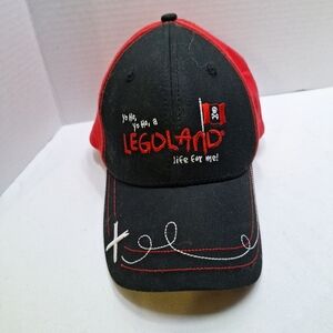 Legoland California Adjustable Red Black Ball Cap Pirate Theme Yo Ho Yo Ho 2013